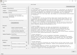 AI-Book-Writer-Buchkonzepterstellung
